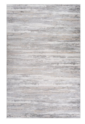 Homeroots 8' X 11' Beige And Gray Abstract Worn Faded Area Rug  Polyester 558959