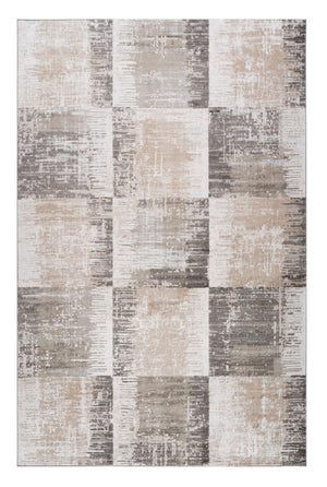 HomeRoots 5' Abstract Distressed Area Rug in Beige and Brown – Modern, Durable Design for Every Space 5' X 8' 558965