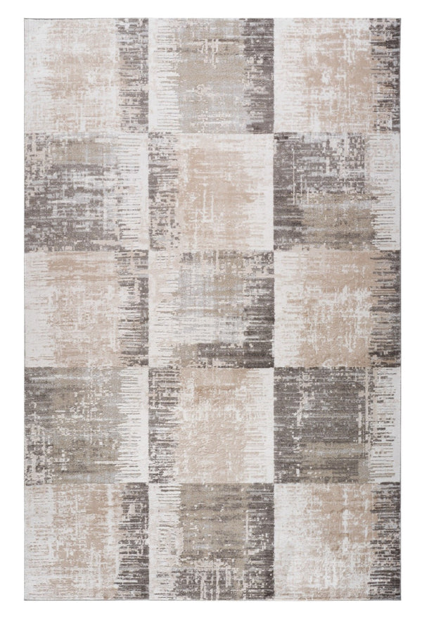HomeRoots 5' Abstract Distressed Area Rug in Beige and Brown – Modern, Durable Design for Every Space 7' X 10' 558966