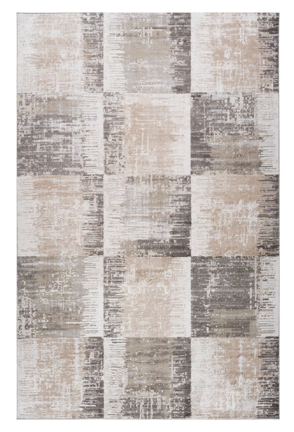 Homeroots 8' X 11' Beige And Brown Abstract Distressed Area Rug  Polyester 558967
