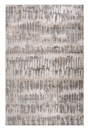 Homeroots 5' X 8' Beige And Brown Abstract Distressed Area Rug  Polyester 558969
