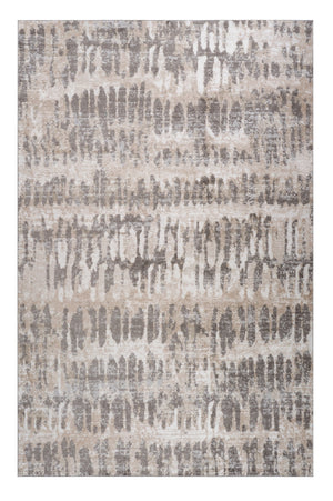 Homeroots 7' X 10' Beige And Brown Abstract Distressed Area Rug  Polyester 558970