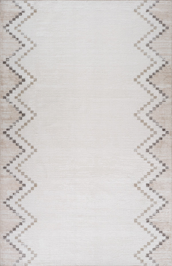 Homeroots 5' X 8' Beige And Brown Abstract Distressed Area Rug  Polyester 558973