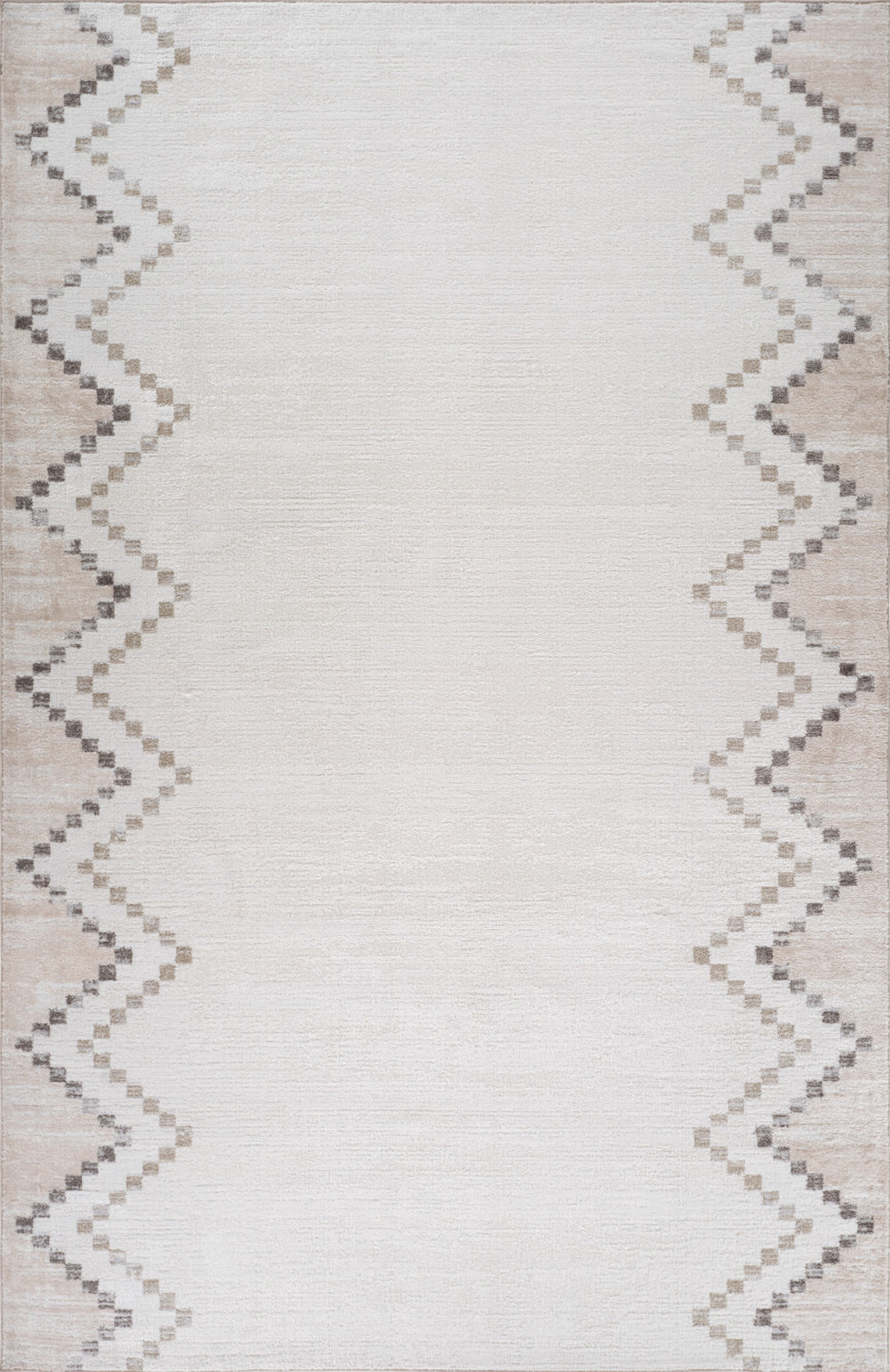 Homeroots 8' X 11' Beige And Brown Abstract Distressed Area Rug  Polyester 558975