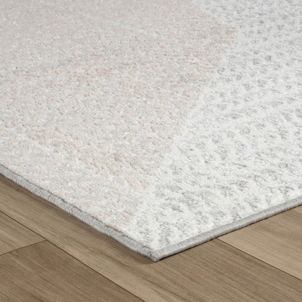 Homeroots 7' X 10' Cream And Beige Abstract Non Skid Area Rug  Polyester 558978
