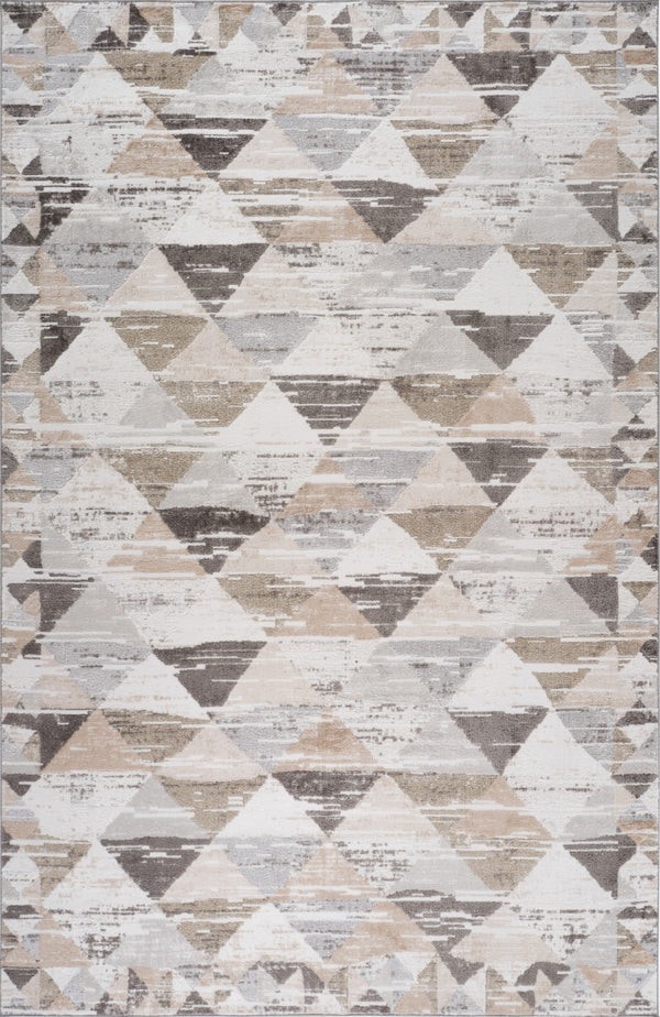 Homeroots 5' X 8' Beige And Brown Abstract Distressed Area Rug  Polyester 558981