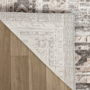 Homeroots 8' X 11' Beige And Brown Abstract Distressed Area Rug  Polyester 558987