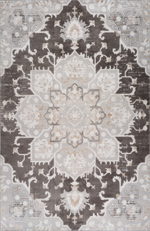 Homeroots 7' X 10' Gray And Brown Southwestern Distressed Area Rug  Polyester 558994