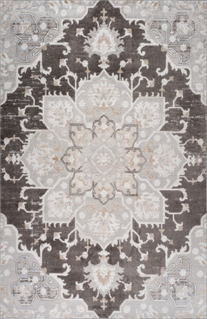 Homeroots 8' X 11' Gray And Brown Southwestern Distressed Area Rug  Polyester 558995