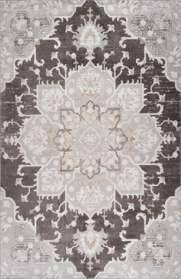 Homeroots 8' X 11' Gray And Brown Southwestern Distressed Area Rug  Polyester 558995