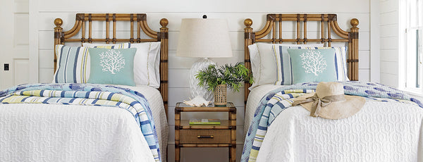 Lexington Tommy Bahama Home St. Kitts Rattan Headboard - Elevate Your Bedroom With Luxurious Island-inspired Design And Elegance Bermuda Sands  558-141hb