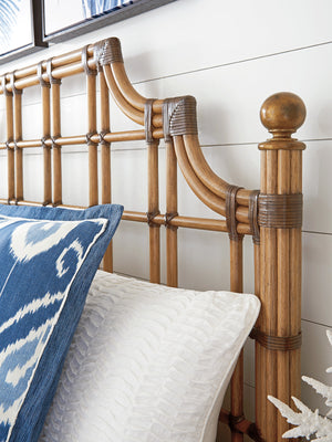 Lexington Tommy Bahama Home St. Kitts Rattan Headboard - Elevate Your Bedroom With Luxurious Island-inspired Design And Elegance Bermuda Sands  558-144hb
