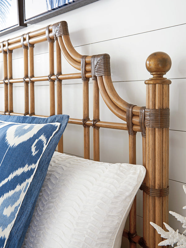 Lexington Tommy Bahama Home St. Kitts Rattan Headboard - Elevate Your Bedroom With Luxurious Island-inspired Design And Elegance Bermuda Sands  558-144hb