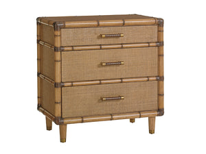 Lexington Tommy Bahama Home Parrot Cay Nightstand: Embrace Casual Elegance With Bamboo Accents And Raffia Textures For Luxury Appeal Bermuda Sands  558-621