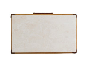 Lexington Tommy Bahama Home Cordoba Open Nightstand - Elevate Your Space With Luxurious White Cordova Stone And Raffia Accents Bermuda Sands  558-623