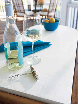 Lexington Tommy Bahama Home Cable Beach Bar Cart – Luxurious Mobile Design With Cordova Stone Top & Antique Brass Casters For Entertaining Bermuda Sands  558-862