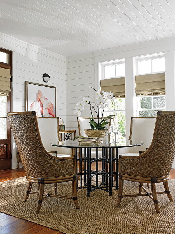 Lexington Tommy Bahama Home Balfour Host Chair - Embrace Casual Elegance With Luxurious Comfort And Natural Textures For Dining Bermuda Sands  558-885-01