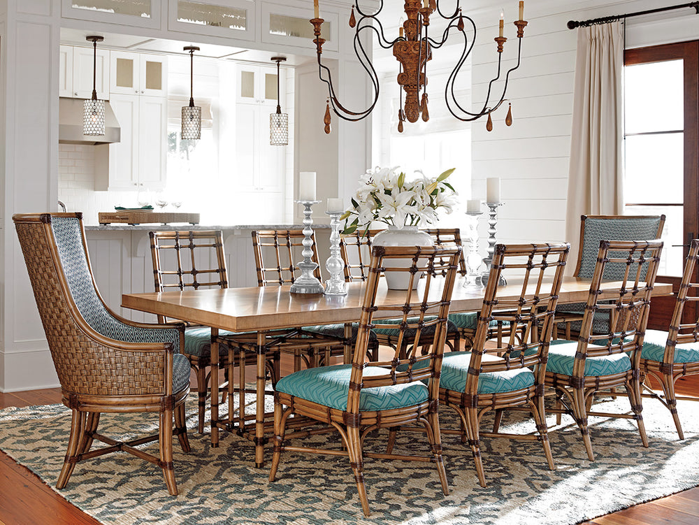 Lexington Tommy Bahama Home Caneel Bay Dining Table - Embrace Casual Elegance With Luxurious Design For Effortless Entertaining Bermuda Sands  558-876c