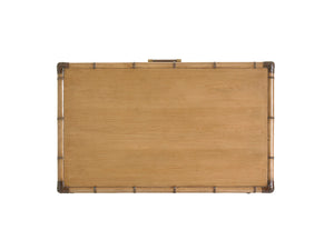 Lexington Tommy Bahama Home Larimar Elegant Storage Chest With Bamboo Carvings And Raffia Panels For Stylish Home Organization Bermuda Sands  558-932