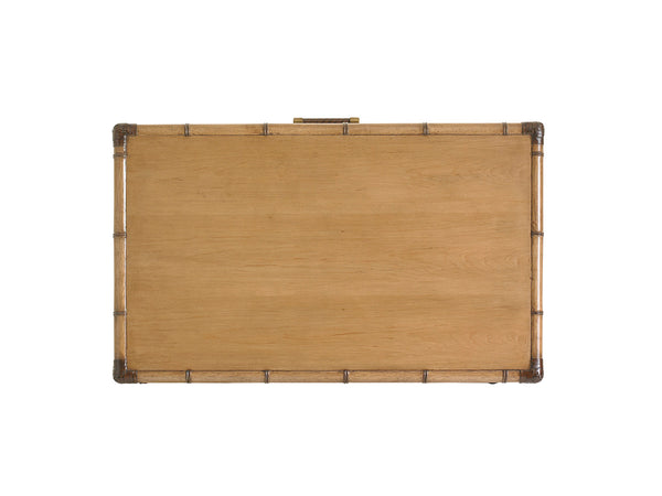 Lexington Tommy Bahama Home Larimar Elegant Storage Chest With Bamboo Carvings And Raffia Panels For Stylish Home Organization Bermuda Sands  558-932
