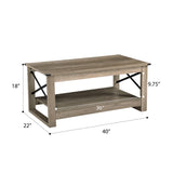 English Elm Wallace & Bay - Wallace & Bay  Grant Tan Coffee Table