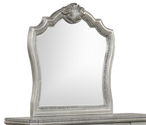 English Elm Destiny Silver Framed Traditional Wall Mirror — Elegant Bedroom Accent, Reflective Luxury Finish B009P234700