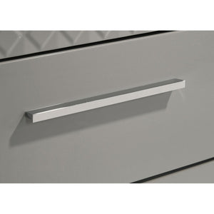 English Elm Pierce Six Drawer Diamond Embossed Dresser with Sleek High Sheen Finish for Modern Bedrooms Grey B062P447670