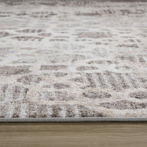 Homeroots 5' X 8' Brown And Beige Abstract Distressed Area Rug  Polyester 559001