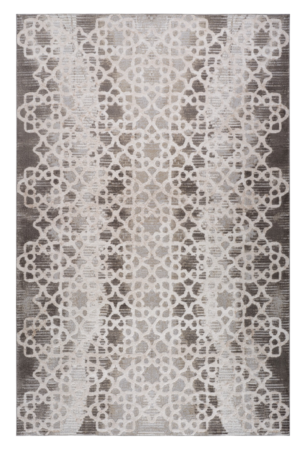 Homeroots 5' X 8' Brown And Beige Abstract Distressed Area Rug  Polyester 559001