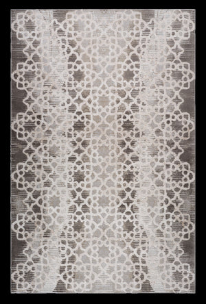 Homeroots 5' X 8' Brown And Beige Abstract Distressed Area Rug  Polyester 559001