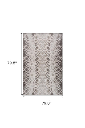 Homeroots 7' X 10' Brown And Beige Abstract Distressed Area Rug  Polyester 559002