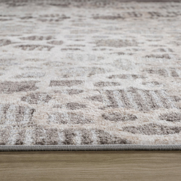 Homeroots 7' X 10' Brown And Beige Abstract Distressed Area Rug  Polyester 559002