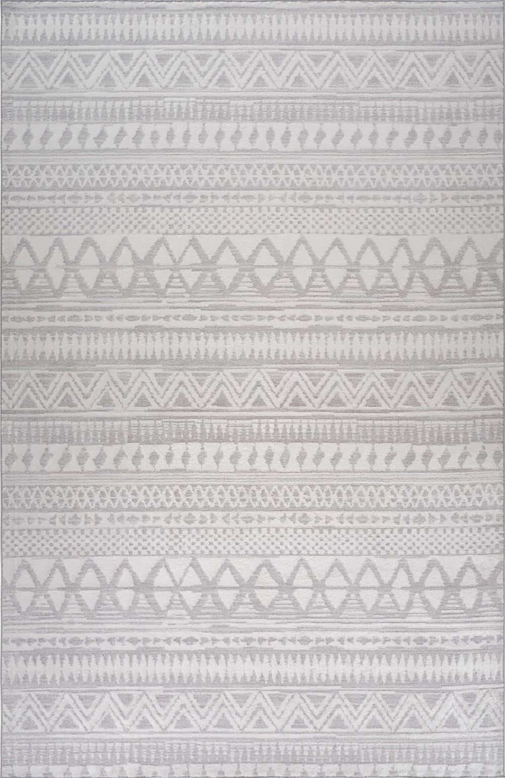 HomeRoots 5' Gray and Cream Abstract Distressed Area Rug - Modern, Stain-Resistant, Perfect for Any Room 7' X 10' 559010