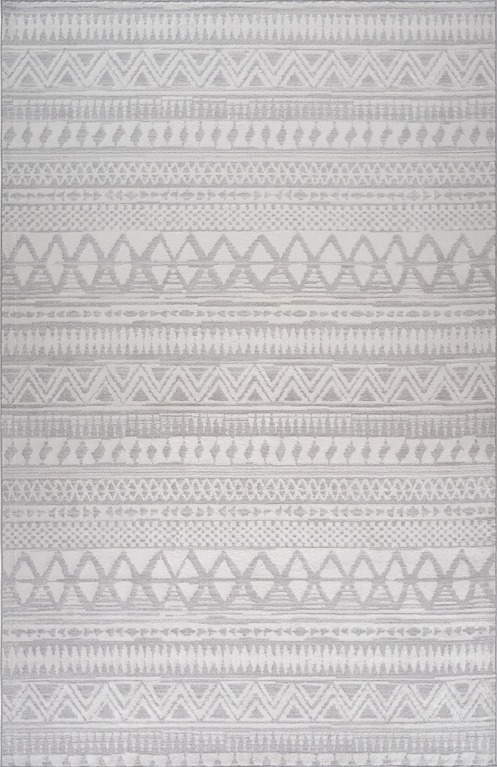 Homeroots 8' X 11' Gray And Cream Abstract Distressed Area Rug  Polyester 559011