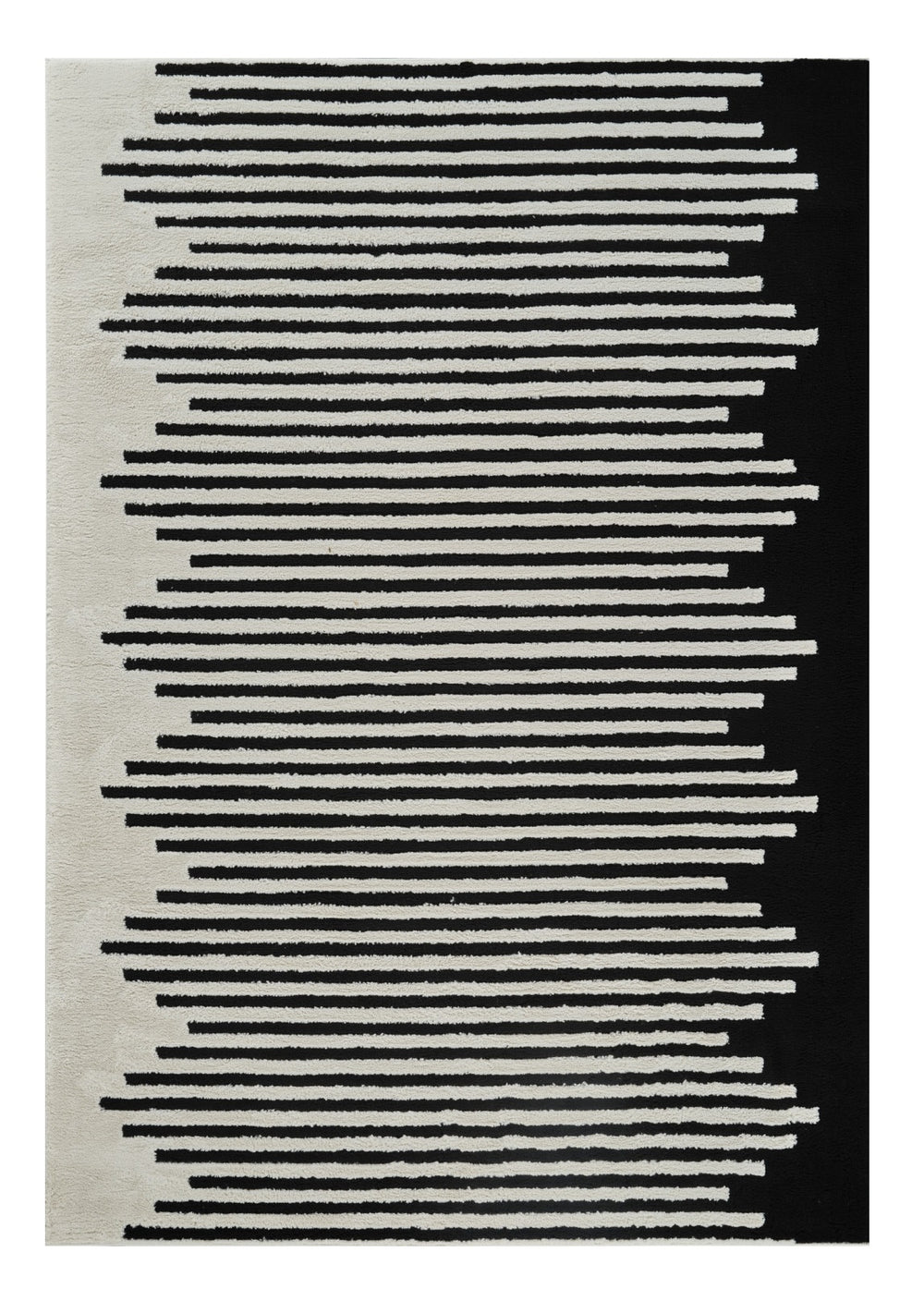 Homeroots 8' X 11' Cream And Black Abstract Distressed Area Rug  Polypropylene 559015