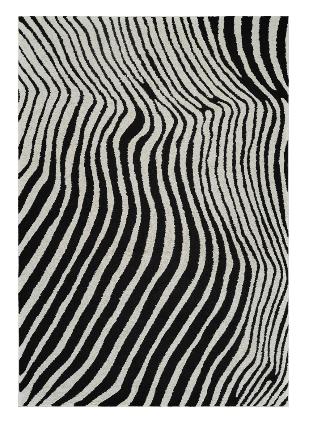 Homeroots 7' X 10' Cream And Black Abstract Worn Faded Area Rug  Polypropylene 559018