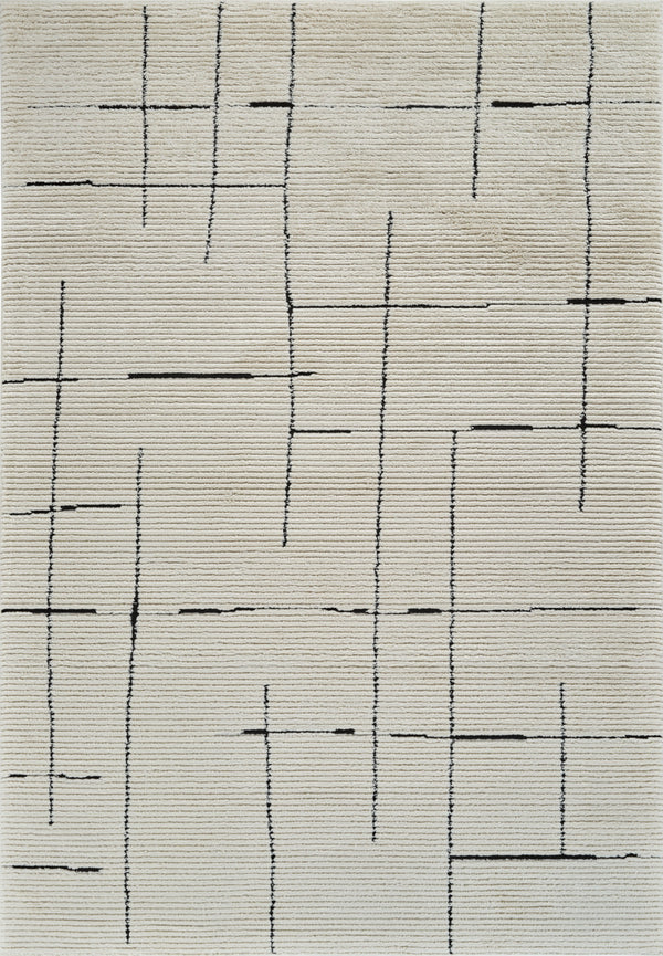 Homeroots 4' X 6' Cream And Green Abstract Distressed Area Rug  Polypropylene 559024