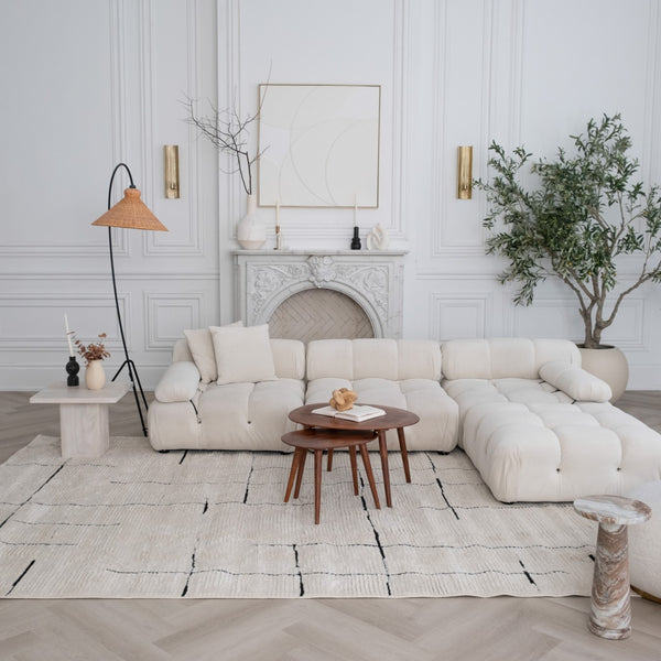 Homeroots 5' X 8' Cream And Green Abstract Distressed Area Rug  Polypropylene 559025