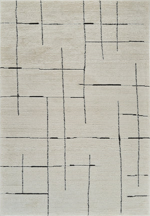 HomeRoots 4' Cream and Green Abstract Distressed Area Rug - Soft, Stylish, Stain-Resistant Design for Any Room 7' X 10' 559026