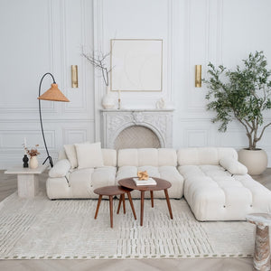 HomeRoots 4' Cream and Green Abstract Distressed Area Rug – Modern Softness and Durability for Any Room 7' X 10' 559042