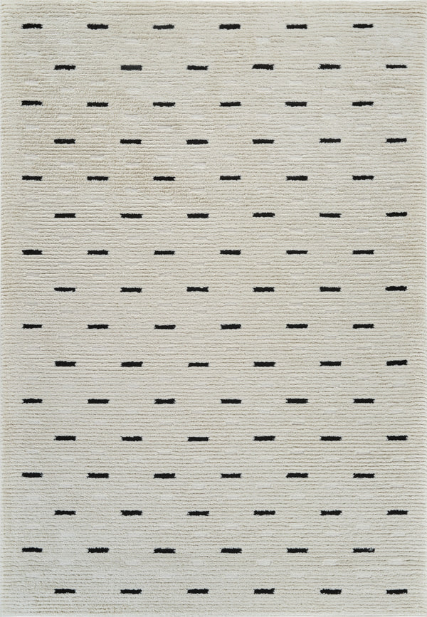 Homeroots 4' X 6' Cream And Black Abstract Distressed Area Rug  Polypropylene 559044