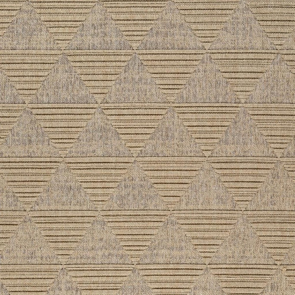 HomeRoots 7' Beige and Brown Geometric Distressed Area Rug – Stylish, Durable, and Versatile for Indoor or Outdoor Spaces 7' X 10' 559066