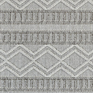 Homeroots 4' X 6' Beige And Gray Striped Distressed Indoor Outdoor Area Rug  Polypropylene 559069