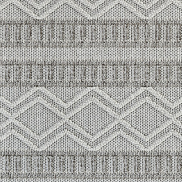 Homeroots 4' X 6' Beige And Gray Striped Distressed Indoor Outdoor Area Rug  Polypropylene 559069