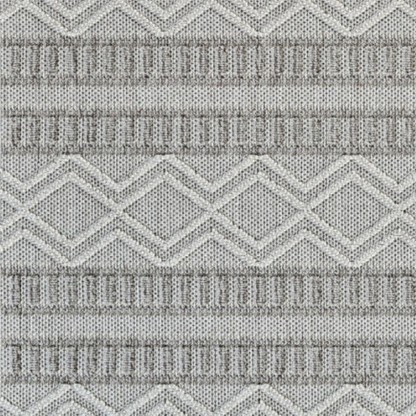 HomeRoots 5' Beige and Gray Striped Distressed Area Rug - Stylish, Durable, Ideal for Indoor and Outdoor Use 5' X 8' 559070