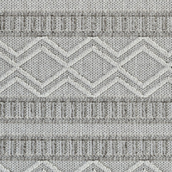 HomeRoots 5' Beige and Gray Striped Distressed Area Rug - Stylish, Durable, Ideal for Indoor and Outdoor Use 7' X 10' 559071