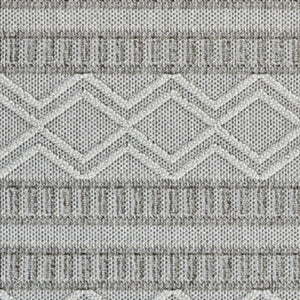 Homeroots 7' X 10' Beige And Gray Striped Distressed Indoor Outdoor Area Rug  Polypropylene 559071