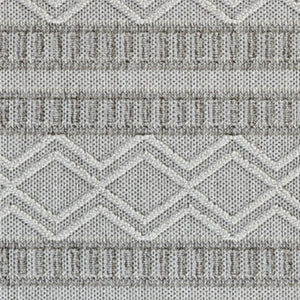HomeRoots 5' Beige and Gray Striped Distressed Area Rug - Stylish, Durable, Ideal for Indoor and Outdoor Use 8' X 11' 559072
