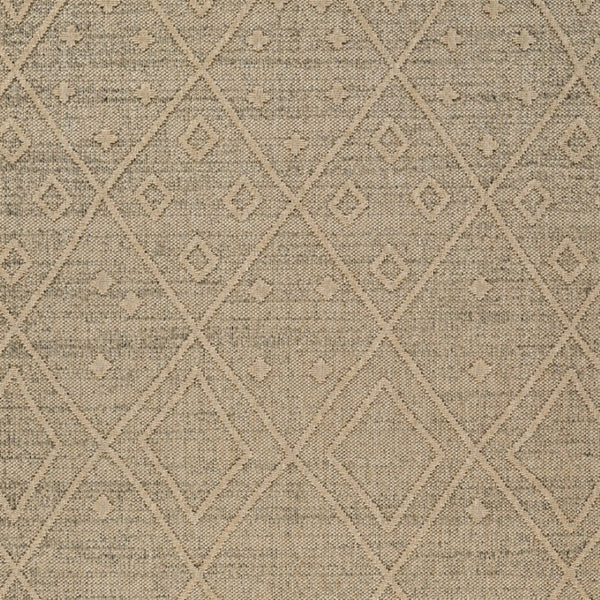 HomeRoots 5' Beige and Brown Geometric Distressed Area Rug – Durable, Stylish for Indoor and Outdoor Spaces 5' X 8' 559075