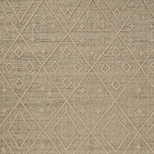 Homeroots 5' X 8' Beige And Brown Geometric Distressed Indoor Outdoor Area Rug  Polypropylene 559075